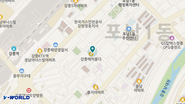 강릉제일노인복지센터 위치 지도