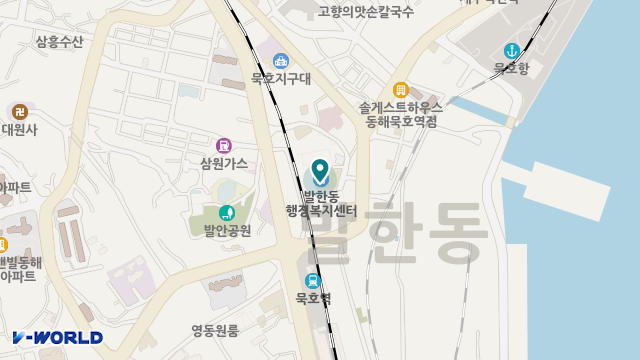 동해지역자활센터부설 재가장기요양기관 위치 지도