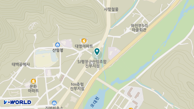 진부재가노인복지센터 위치 지도