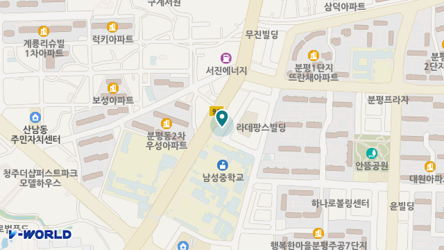 청주노인주간보호센터 위치 지도