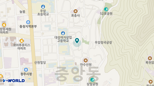우암산주간보호센터 위치 지도