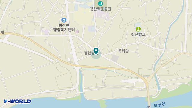 청산노인복지센터 위치 지도