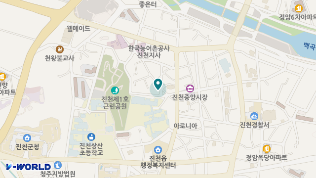 진천재가노인복지센터 위치 지도