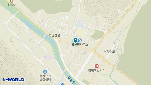 괴산서부지역재가장기요양기관 위치 지도