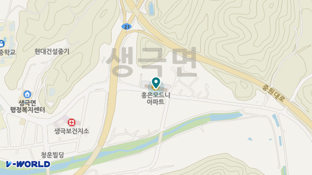 한울노인재가센터 위치 지도
