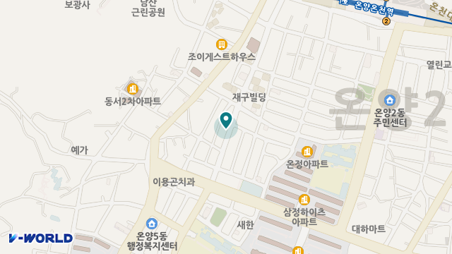 아산용화 노인복지센터 위치 지도