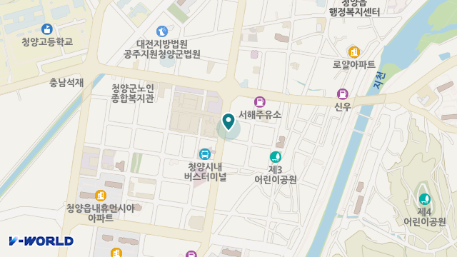 청양100세재가요양센터 위치 지도