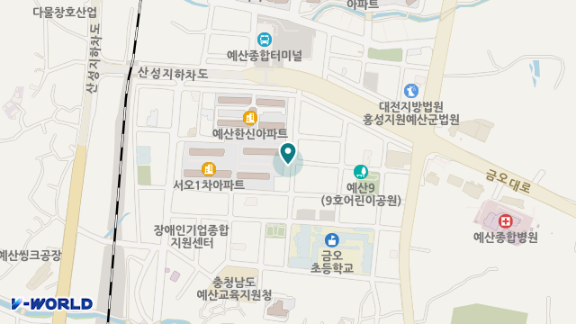 예산효자손 복지센터 위치 지도