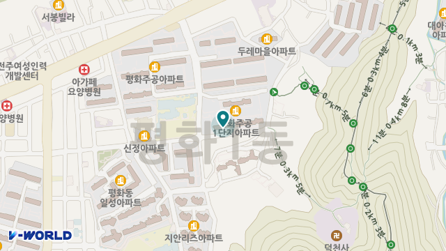 평화원광노인복지센터 위치 지도