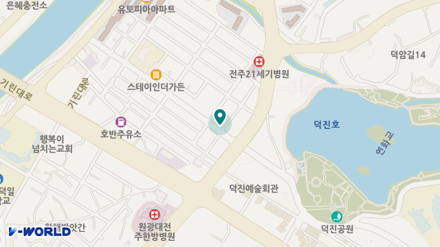 전주호반재가복지센터 위치 지도