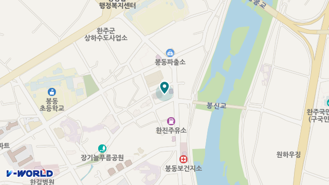 봉동노인주간보호센터 위치 지도