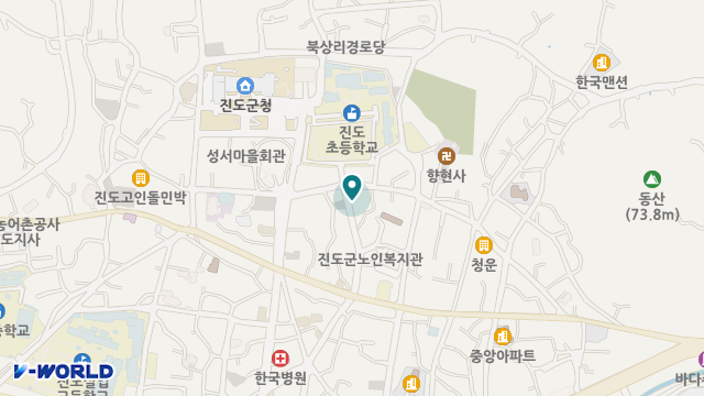 진도아리랑 노인요양센터 위치 지도