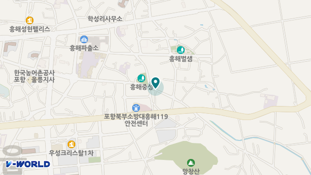 흥해 노인요양센터 위치 지도