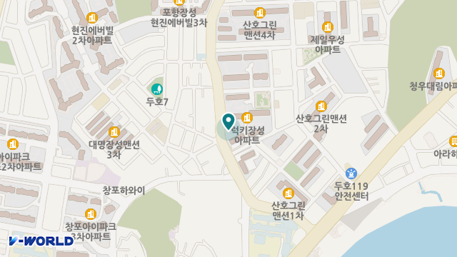 한동선린요양센터 위치 지도