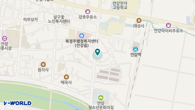 안강노인복지센터 위치 지도