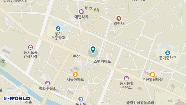 풍기희망샘 노인복지센터 위치 지도