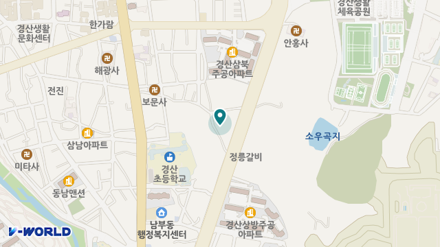 경산광대실재가센터 위치 지도