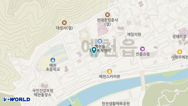 예천소백복지어르신돌봄센터 위치 지도
