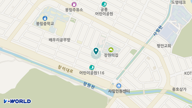 우정재가노인복지센터 위치 지도