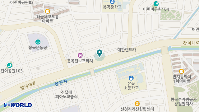 창원봉곡재가복지센터 위치 지도