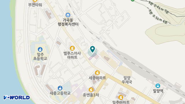경남밀양지역자활센터부설밀양돌봄지원센터 위치 지도